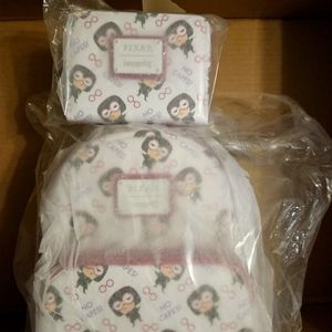 Loungefly Pixar The Incredibles Edna Mode No Capes backpack and wallet